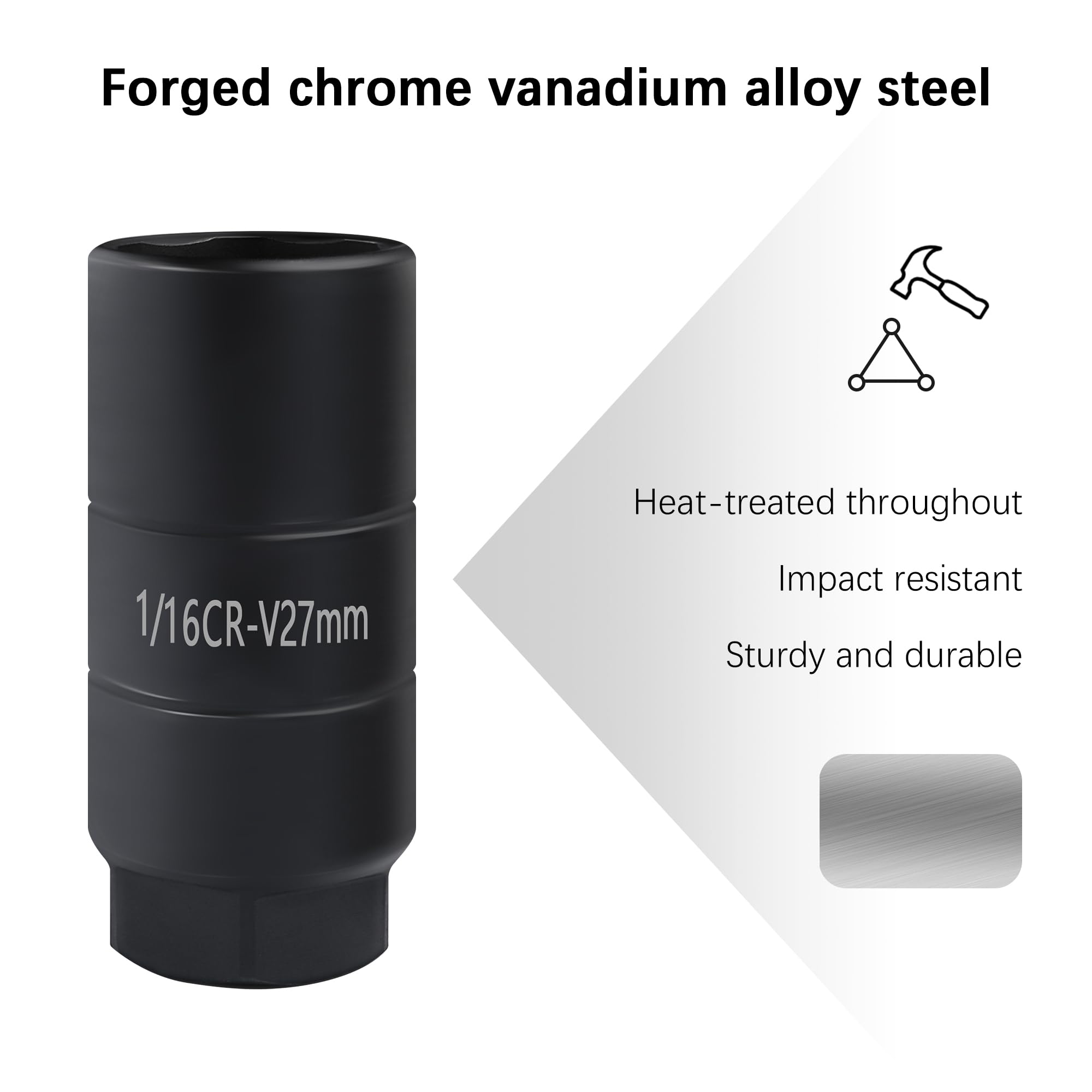 Oil Pressure Sensor Socket,1 1/16 Socket Switch Fits 3/8'' Drive Or 1 1/8'' Hex Wrench,Professional Oil Pressure Switch Socket F