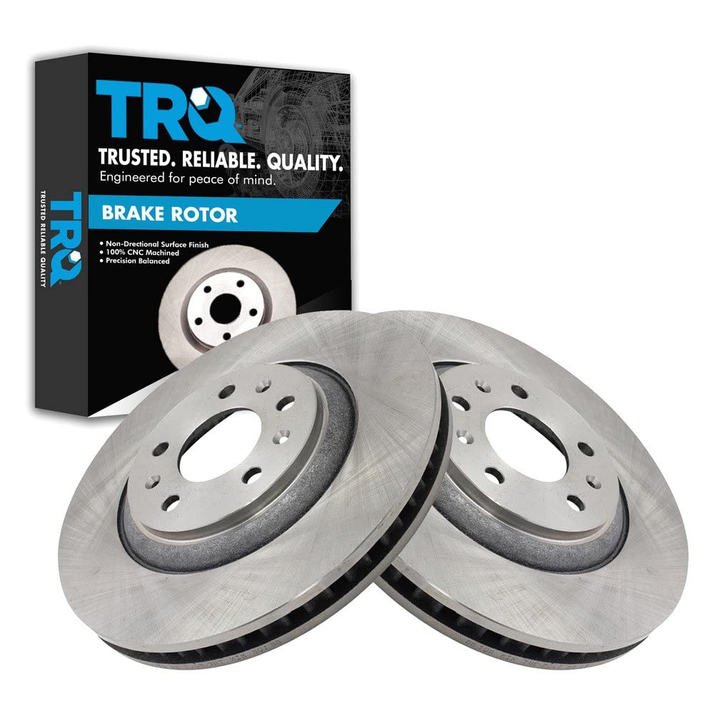 Trq Front Brake Rotors Set Vented Compatible With 2004-2007 Cadillac Cts 2006-2011 Sts