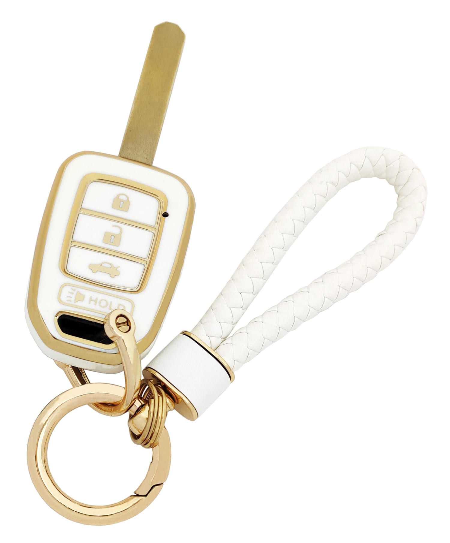 Arruweer Key Fob Cover For Honda Soft Tpu Key Fob Case Holder Protector Compatiable With Honda Accord Civic Cr-V Hr-V Accessorie