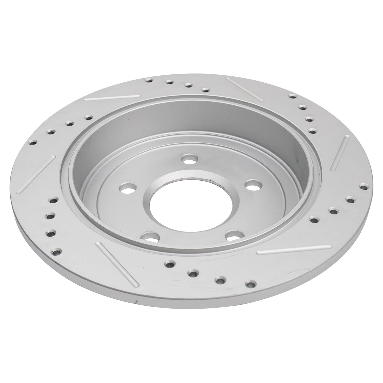 Trq Performance Rear Drilled Slotted Coated Brake Rotor Set For Gm New