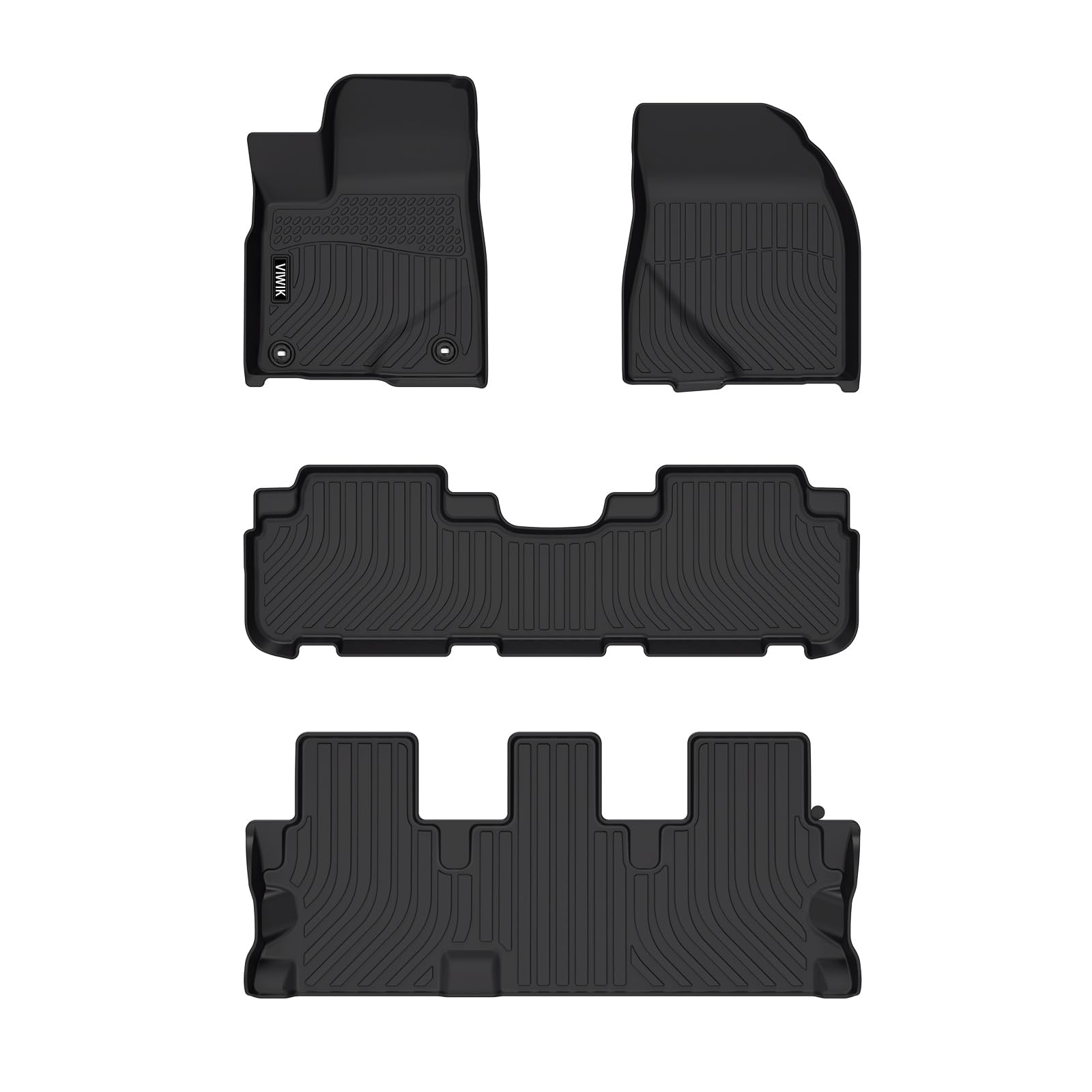 Viwik Floor Mats Compatible For 2014-2019 Highlander, Car Mats All Weather Protection Custom Floor Liners Full Set Include Front