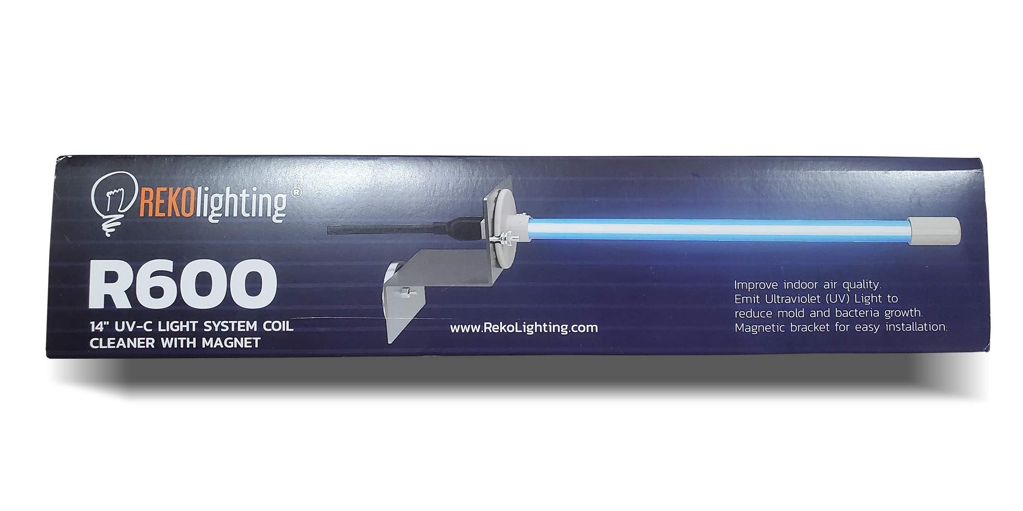 Rekolighting 120-220V Power R600 Uv Light Coil Cleaner For Hvac Ac 14' Germicidal Bulb With Magnet