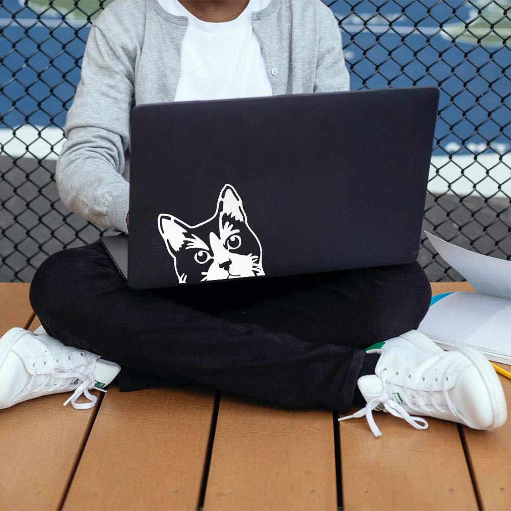 Wirester 6 Inch Clear Vinyl Decal Sticker Decoration For Car Window (Or Any Flat Surface) - Tuxedo Cat