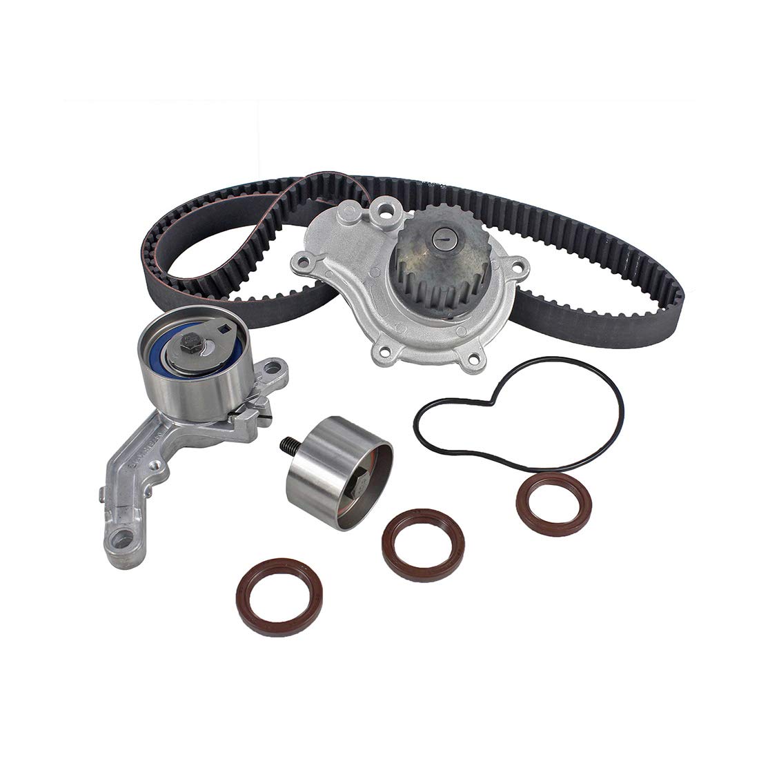 DNJ TBK151AWP Timing Belt Kit with Water Pump for 2003-2010 Chrysler, Dodge, Jeep Caravan, Liberty, PT Cruiser 2.4L L4 16V DOHC 148cid