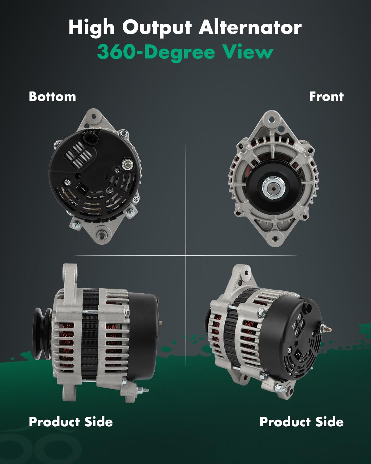 SCITOO Alternator Fit for Mercruiser Model 900Sc 1999-2002, for Mercruiser Model 3.0/3.0Lx 1999-2006 - 12V 70Amp CW 1-Groove Pul