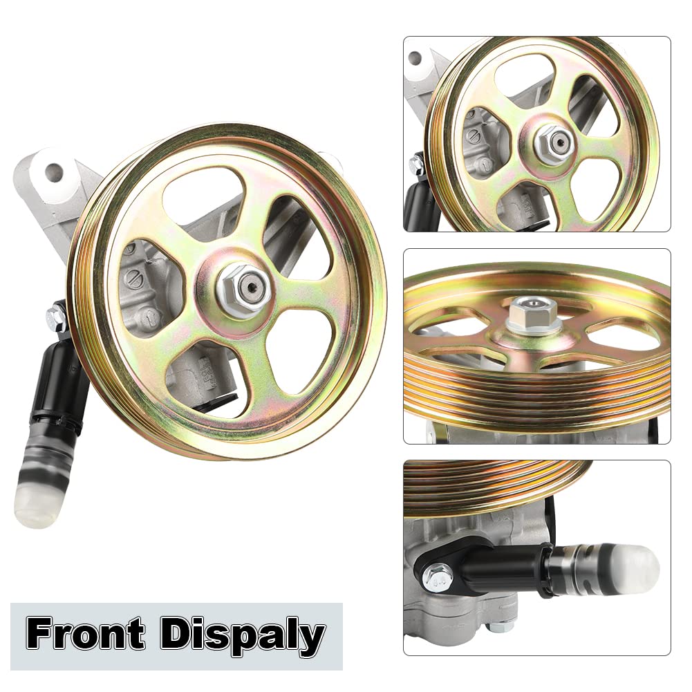 WMPHE Power Steering Pump with Pulley Compatible with Honda Pilot 2005 2006 2007 2008, Honda Odyssey 2005 to 2010, Acura MDX 200