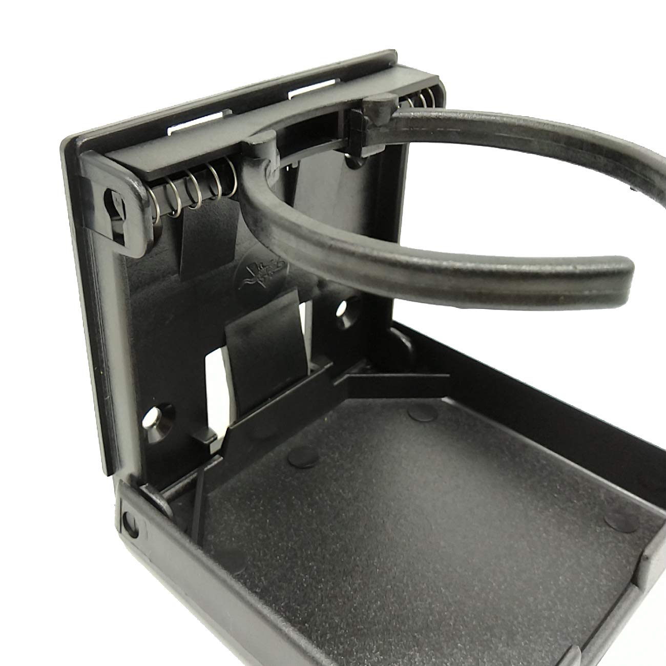 Tihood 2Pcs Adjustable Folding Drink Holder With Screws/Adjustable Cup Holder For Marine/Boat/Caravan/Car (Black)