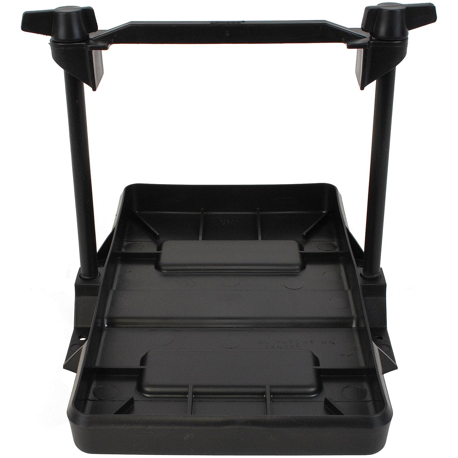 Attwood 9091-5 USCG-Approved 27 Series Adjustable Hold-Down Marine Boat Battery Tray, Black