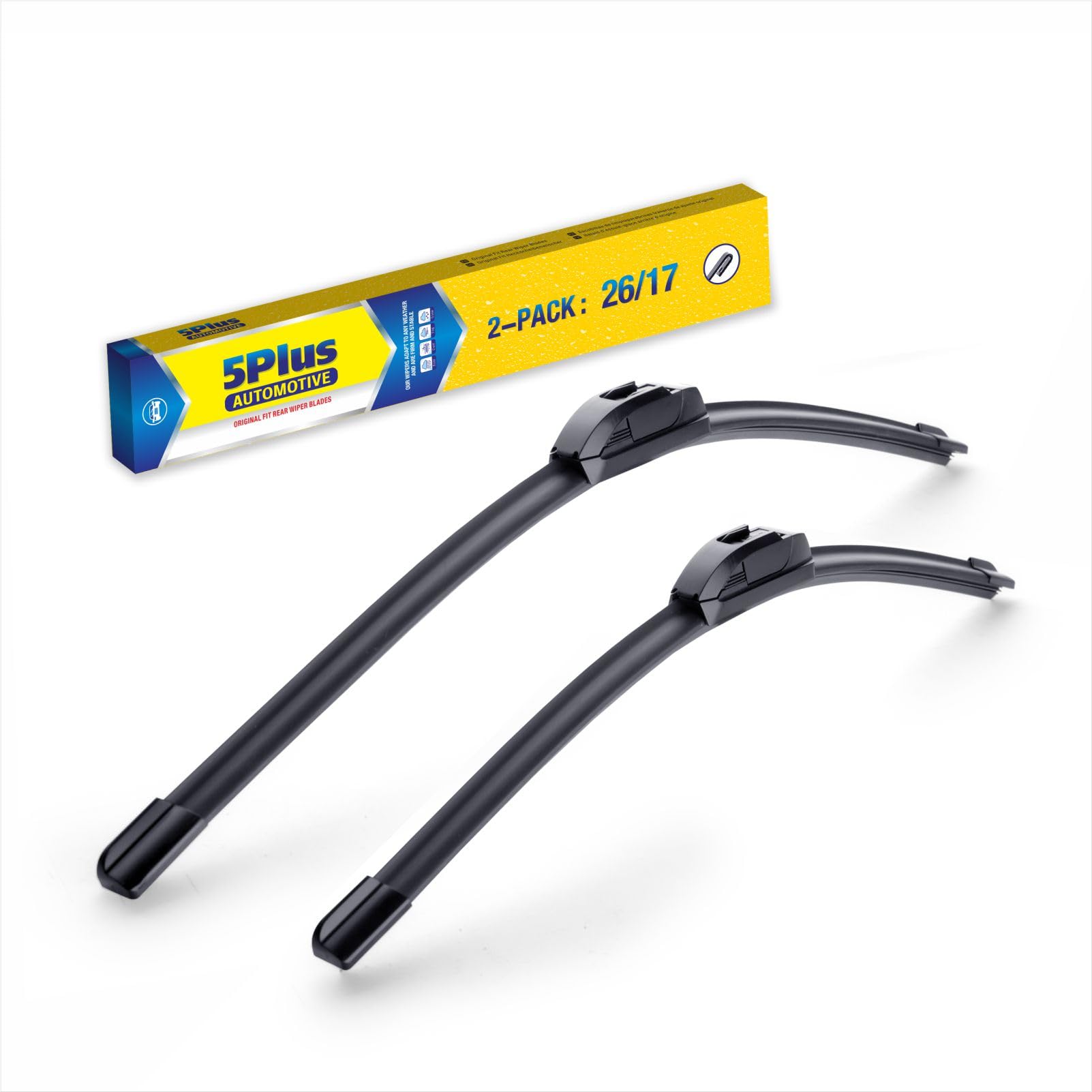 5 Plus 26''+17'' Windshield Wiper Blades, Replacement For Honda Crv 2021-2017,2011-2007 (Set Of 2), Premium All-Season Automotiv