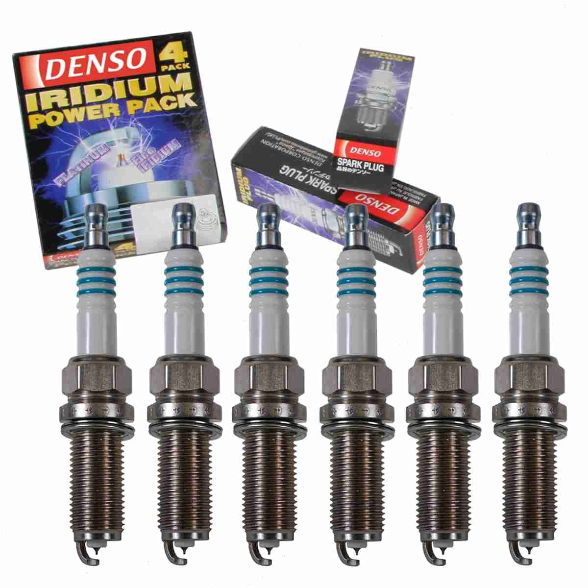 6 pc DENSO Iridium Power Spark Plugs compatible with Nissan Frontier 4.0L V6 2005-2016