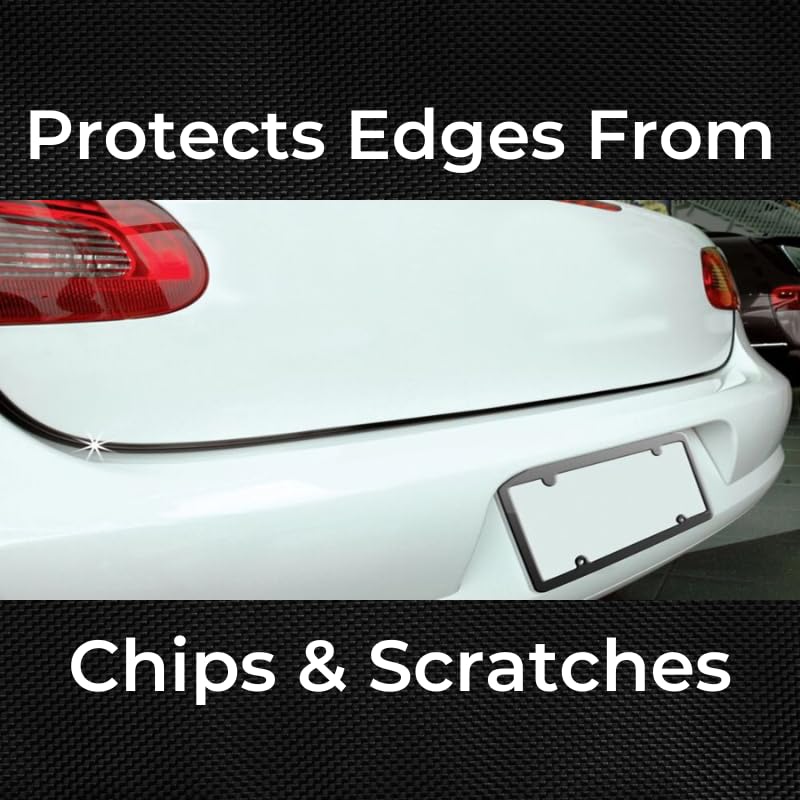 Cowles - Superior 18ft Black U-Channel Edge Guard Trim, Rubber Bumper Protector Accessory, Door Guard for Cars, Trucks, SUVs, AT