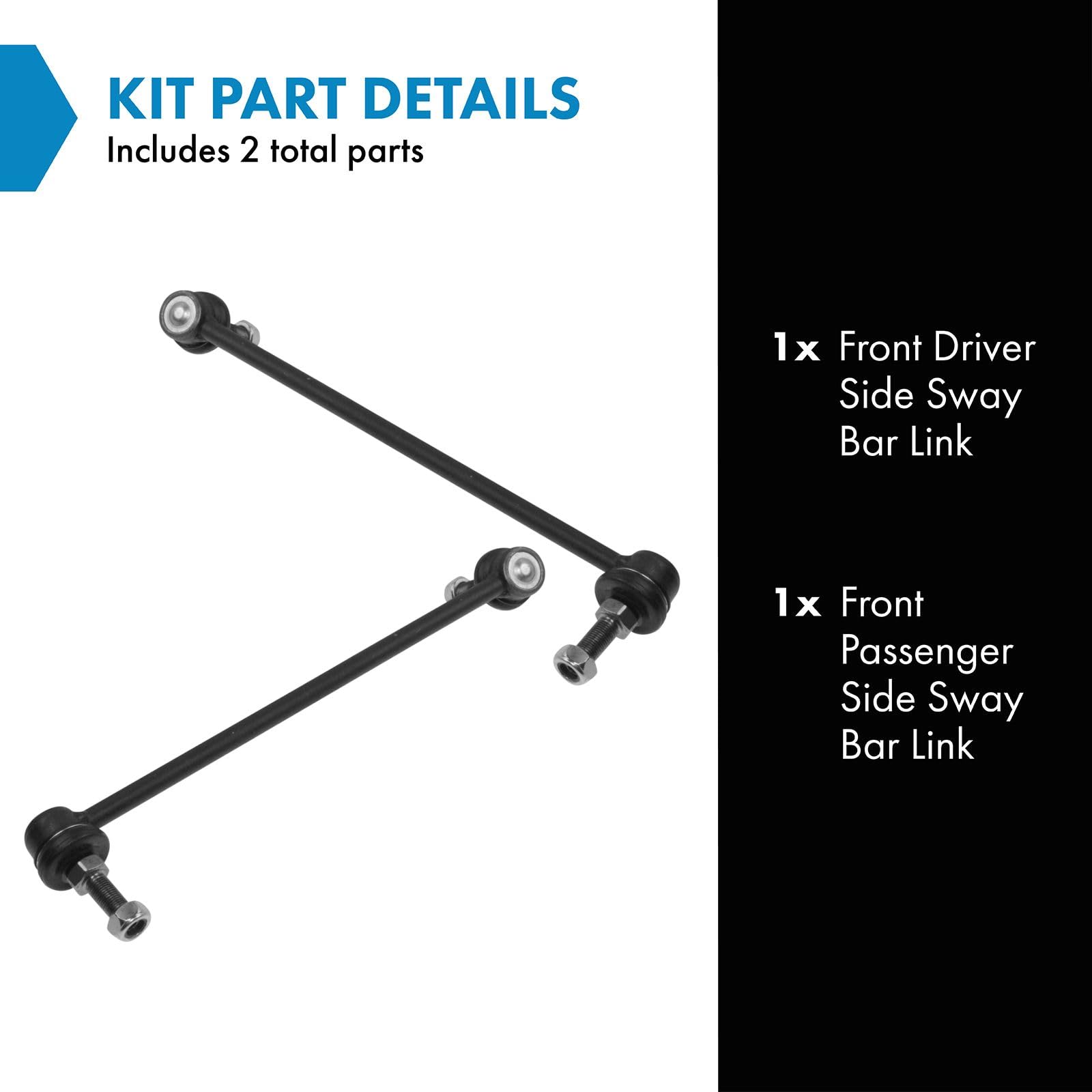 Trq Front Sway Bar Stabilizer Link Set Compatible With 2003-2007 Nissan Murano 2004-2009 Quest