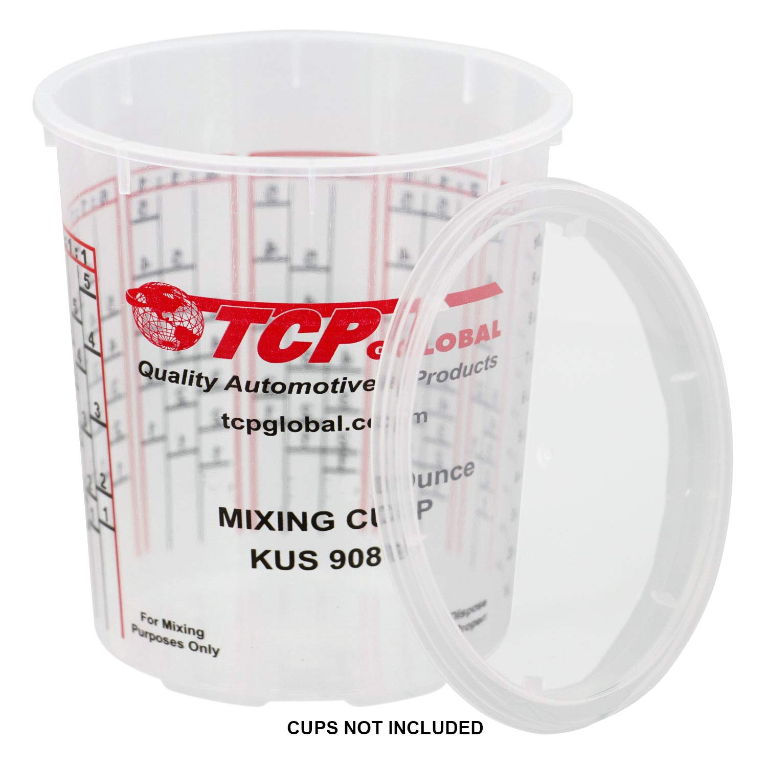 Custom Shop/TCP Global (Box of 50 Lids - 1/2 Pint Size) Exclusively fits TCP Global 8 Ounce Paint Mix Cups