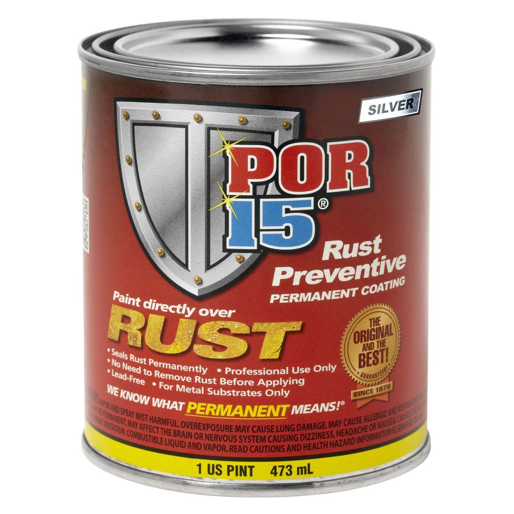 POR-15 Rust Preventive Coating, Stop Rust and Corrosion Permanently, Anti-rust, Non-porous Protective Barrier, 16 Fluid Ounces, 