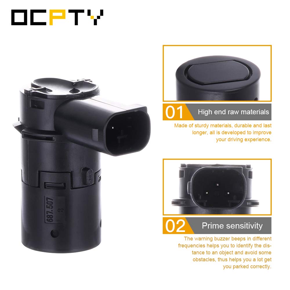 OCPTY Bumper Backup Sensor, 4pcs Parking Assist Sensor OEM Reverse Bumper Sensors fit for Ford Escape/Explorer Sport Trac/Expedi