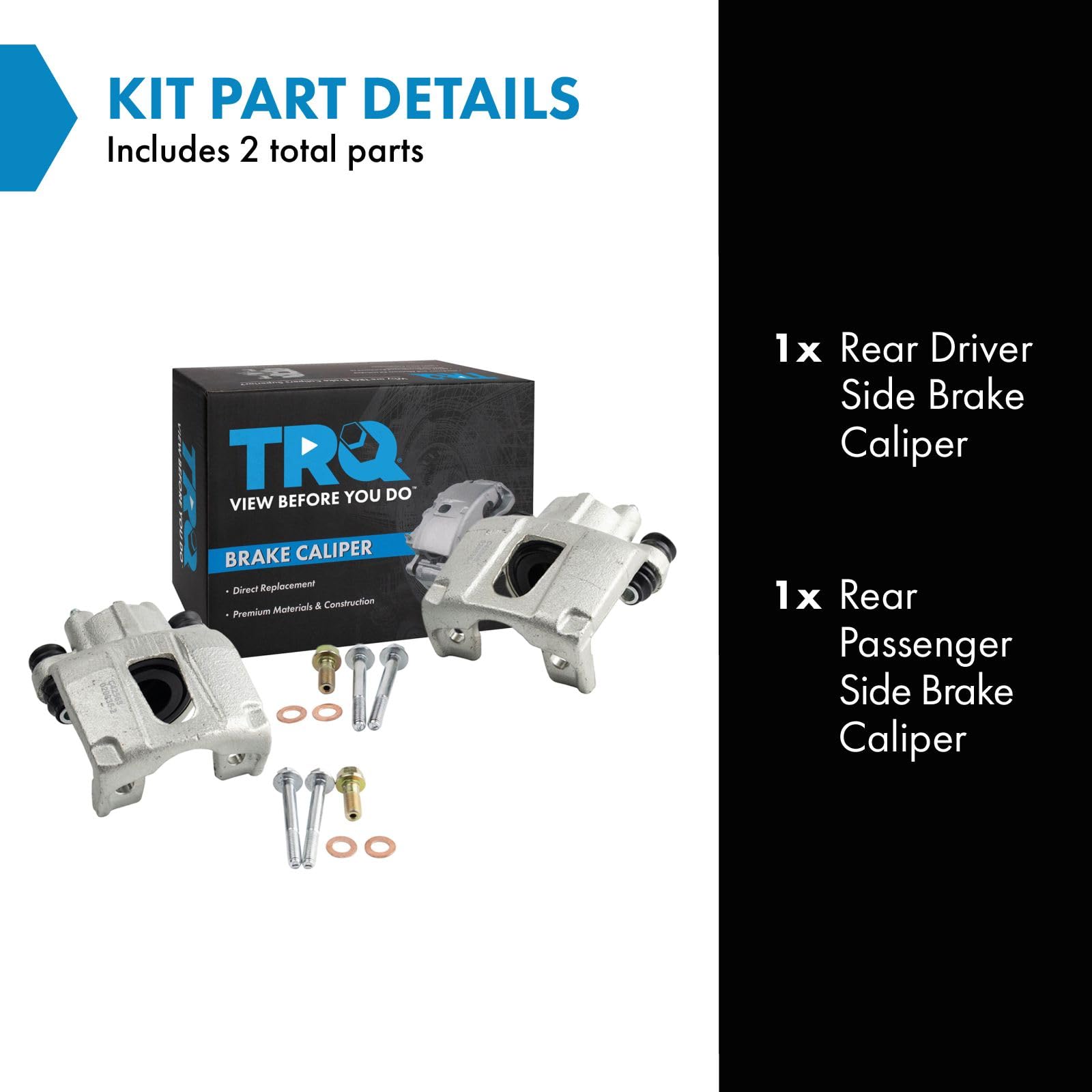 Trq Rear Brake Caliper Set Compatible With 2004-2010 Infiniti Qx56 2005-2015 Nissan Armada 2004 Pathfinder Armada 2004-2015 Tita