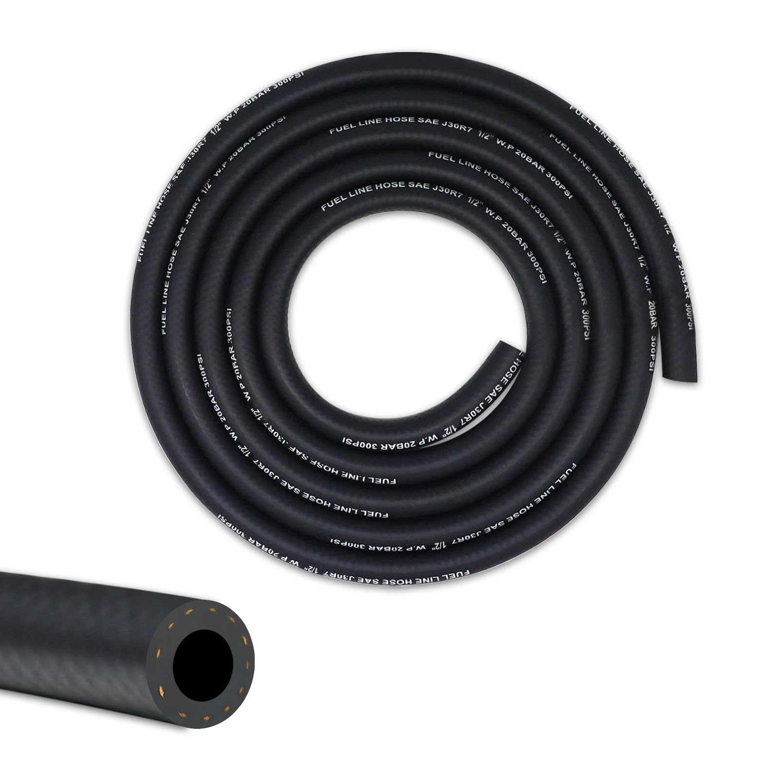 Vwtni 1/2 Fuel Line, Fuel Line Hose 5 Feet, Nbr Rubber Gasoline Tube