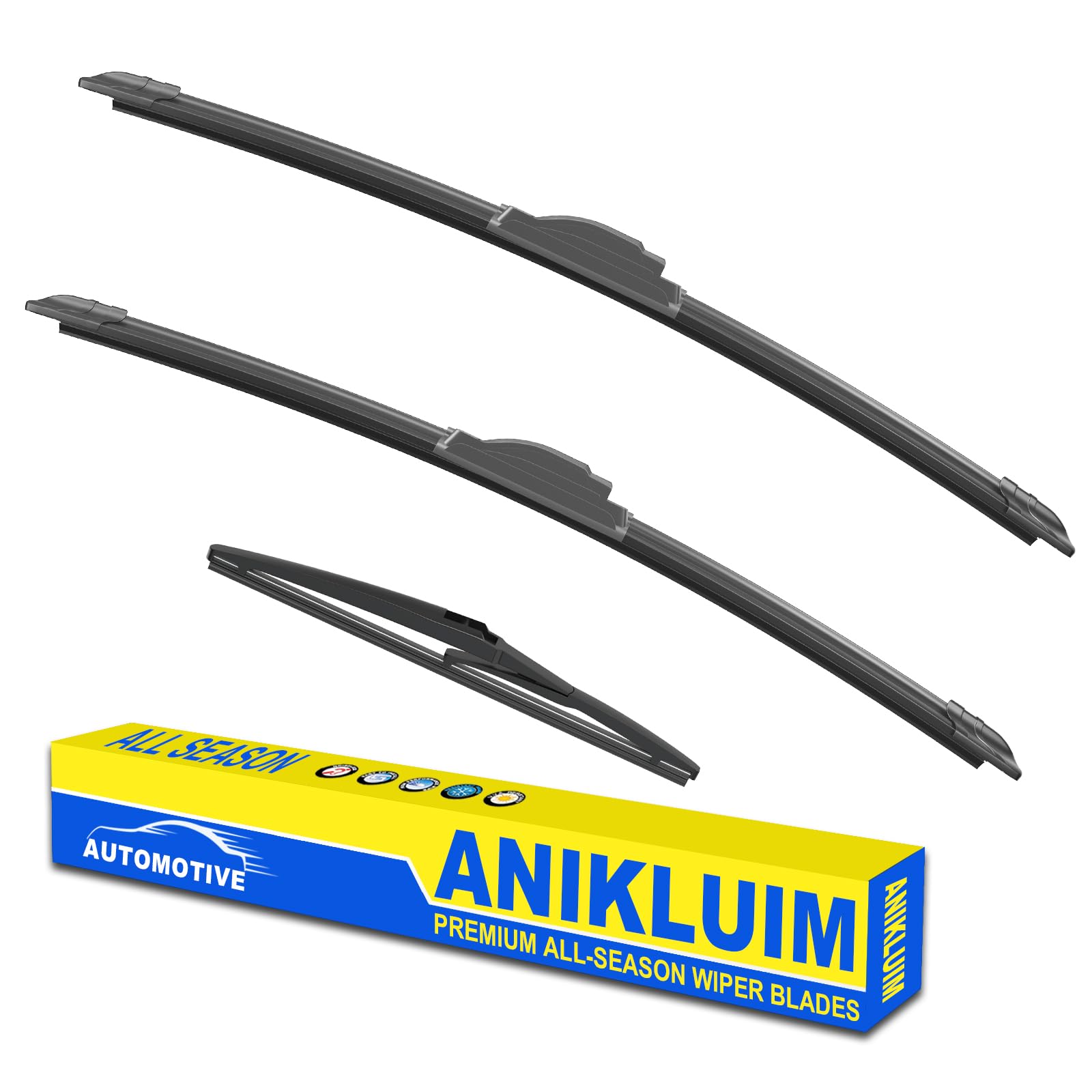 Anikluim 26''+ 20'' Wiper Blades With 12'' Rear Wiper Blade Set Replacement For 2011-2023 Lexus Gx460 Windshield Wipers Original