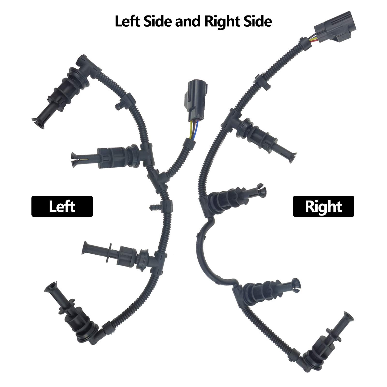 Tikscience Glow Plug Wire Wiring Harness, Fits For Ford F-250 F-350 F-450 F-550 2008 2009 2010 Diesel Super Duty 6.4L Engine,Lef