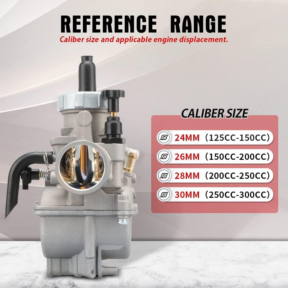 Nibbi Pe30Mm Carburetor,Motorcycle Carburetor With Carb Jets Fit 250Cc—300Cc Motorcycle Engine For Dirt Bike Mini Bike Yamaha Kawasaki Suzuki Apollo Scooter Moped