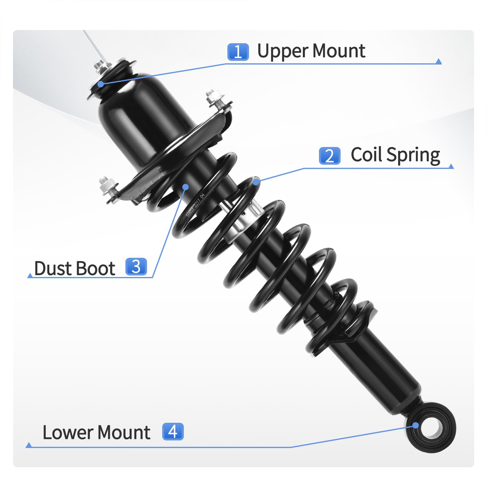 Yitamotor Rear Complete Strut Quick Struts Shocks And Coil Spring Assembly Compatible With 2009-2010 Pontiac Vibe, 2009-2013 Cor
