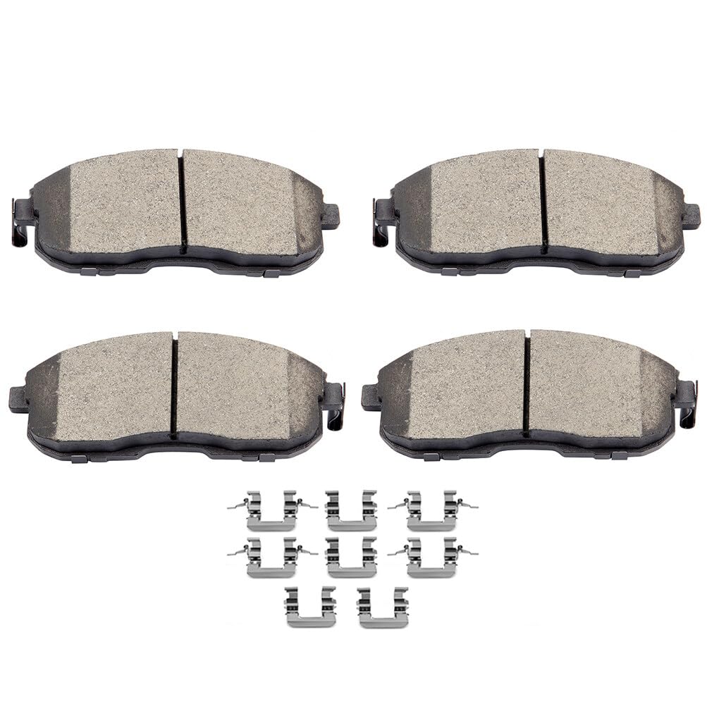 SCITOO D815 Front Ceramic Brake Pads Sets & Brake Hardware Fit For INFINITI G20 / G35 / I30 / I35,For Nissan 350Z / Altima/Cube/