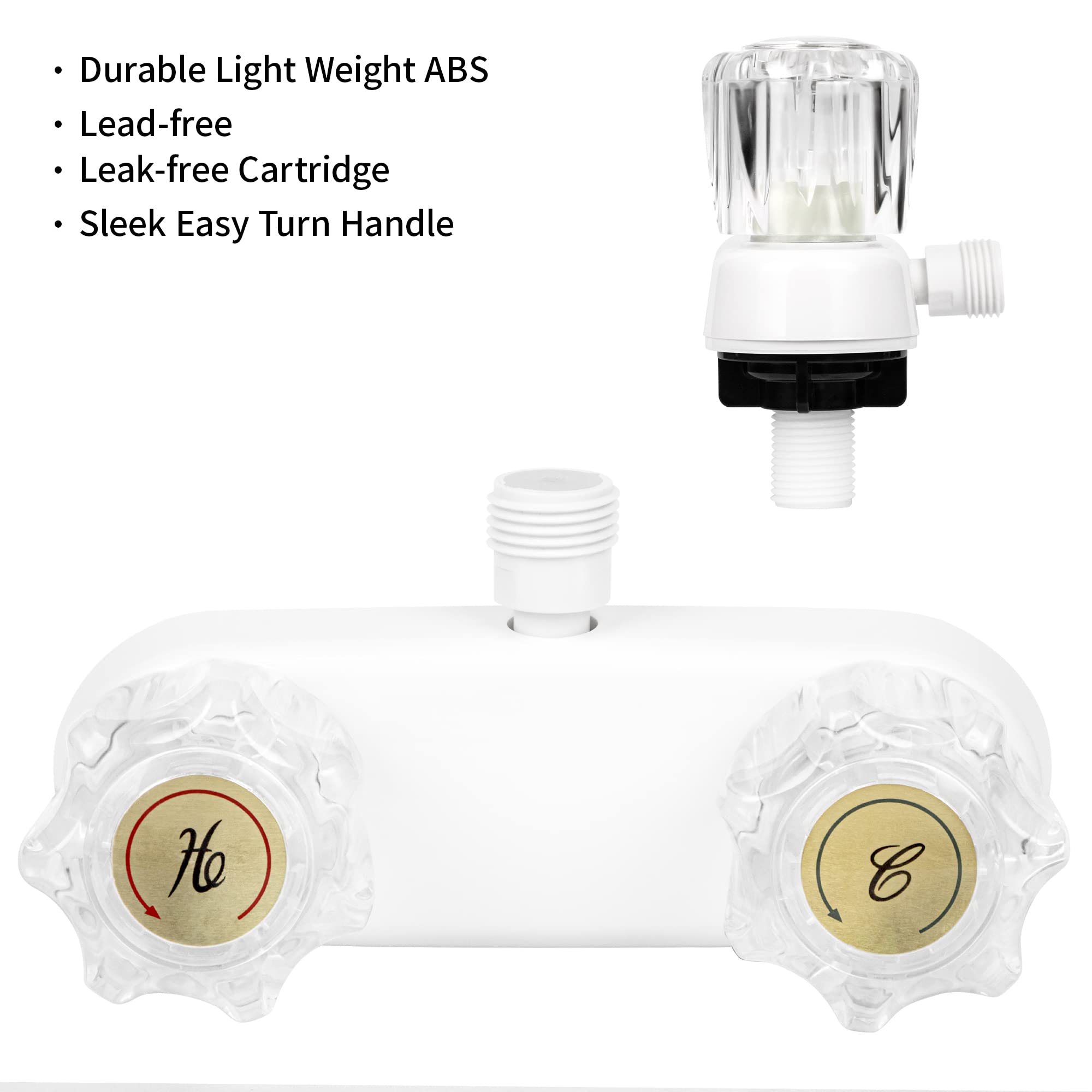 Rv Shower Faucet, Rv Camper Shower Faucet Replacement, 4” Shower Valve Diverter Assembly Kit, Bathroom Shower Mixing Valve Control For Rv Camper Van Travel Trailer Motorhome