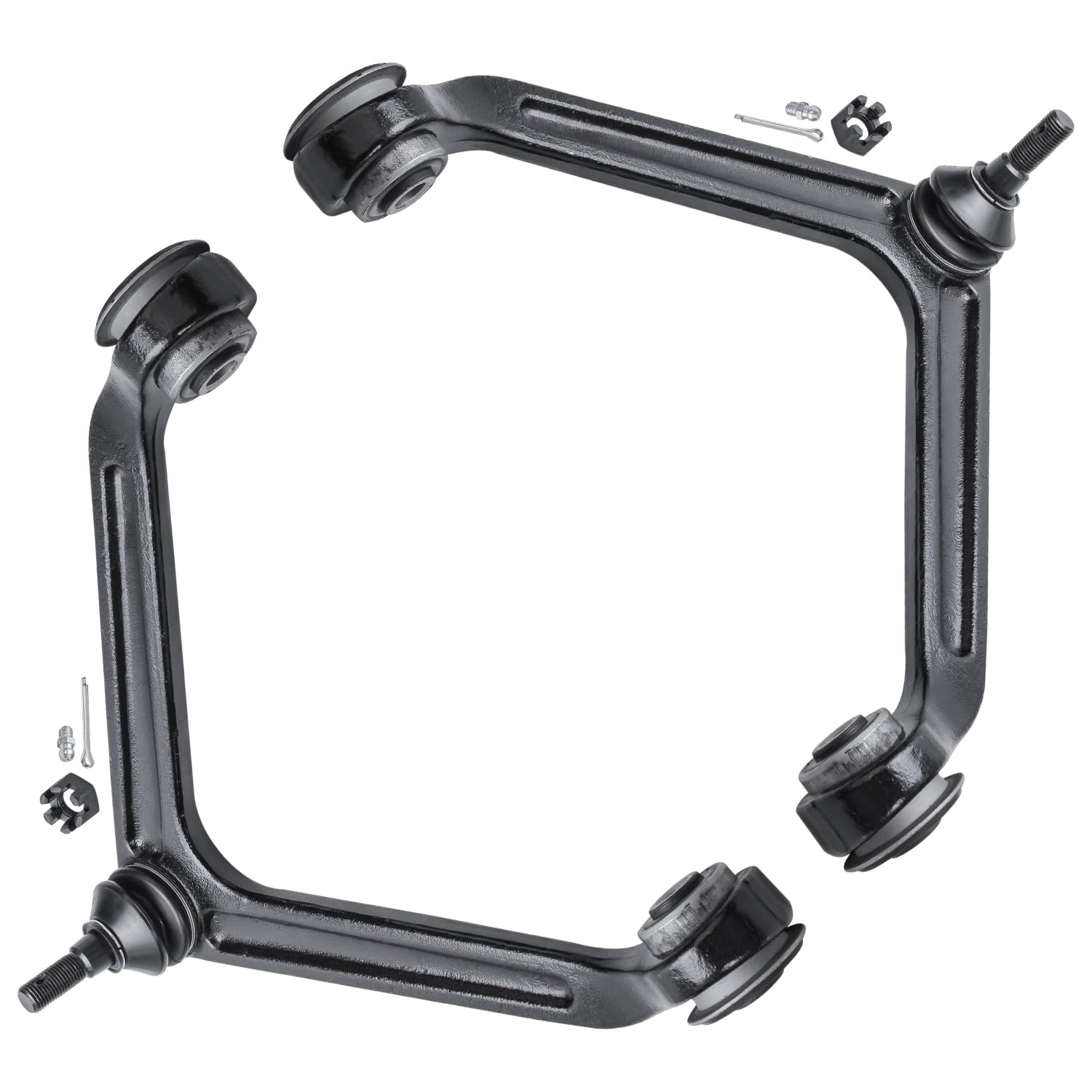 Detroit Axle - 4WD Front 12pc Suspension Kit for Dodge Ram 1500, 2002 2003 2004 2005, 2 Upper Control Arms 2 Lower Ball Joints 2 Sway Bar Links 4 Outer & Inner Tie Rod Ends 2 Boots Replacement