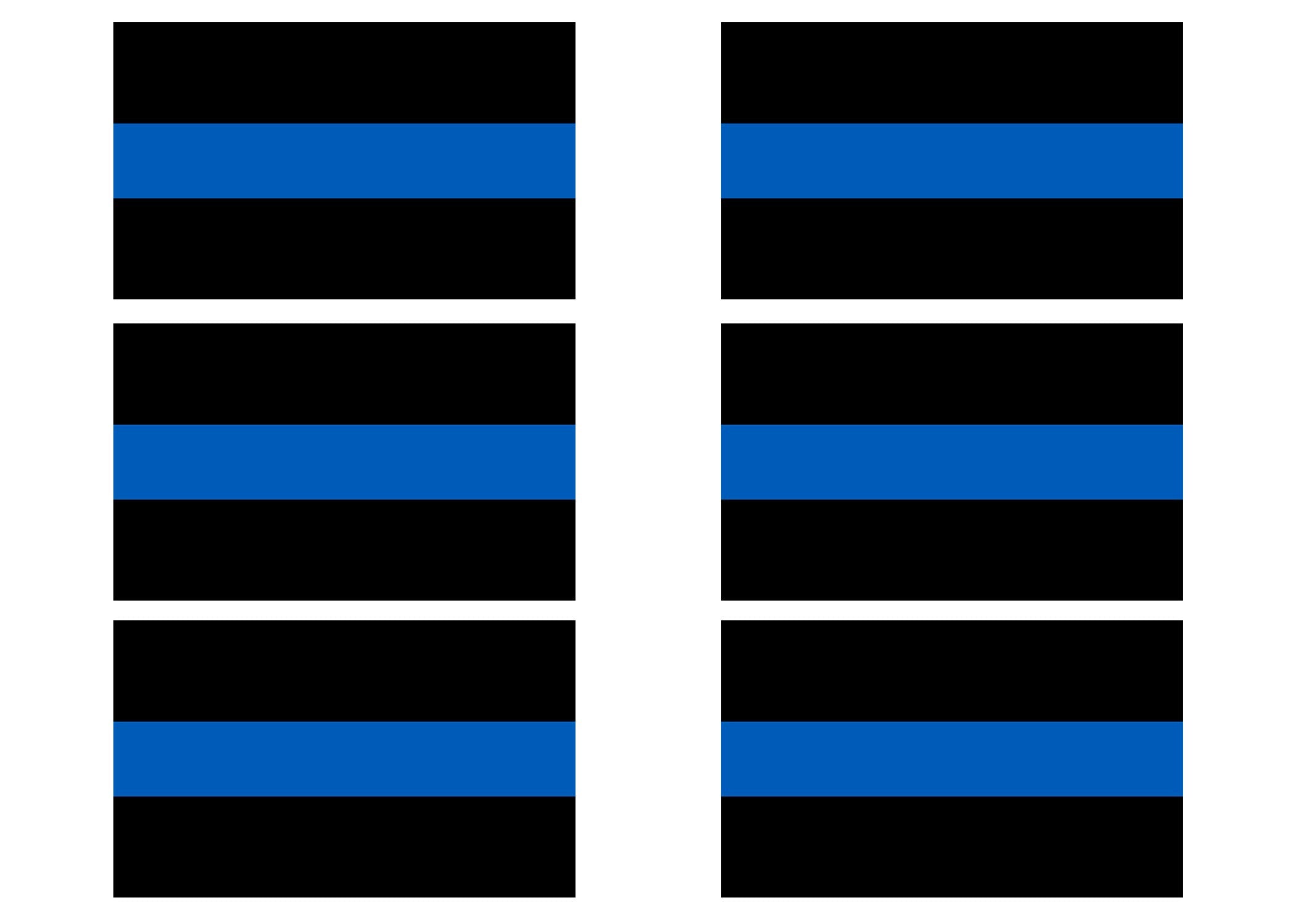 Rogue River Tactical Thin Blue Line Blue Lives Matter Sticker Vinyl Decal Support Of Police And Law Enforcement Officers 6 Pack