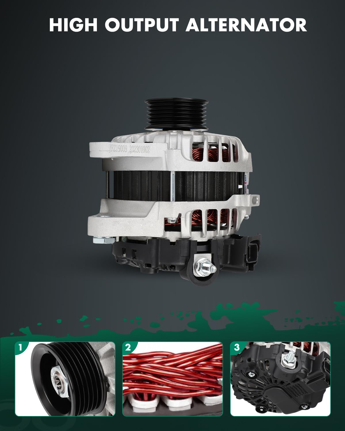 SCITOO Alternator Replacement for Kia Soul L4 10-11, for Kia Auto and Light Truck SOUL 2010 1.6L, for Kia Auto and Light Truck S