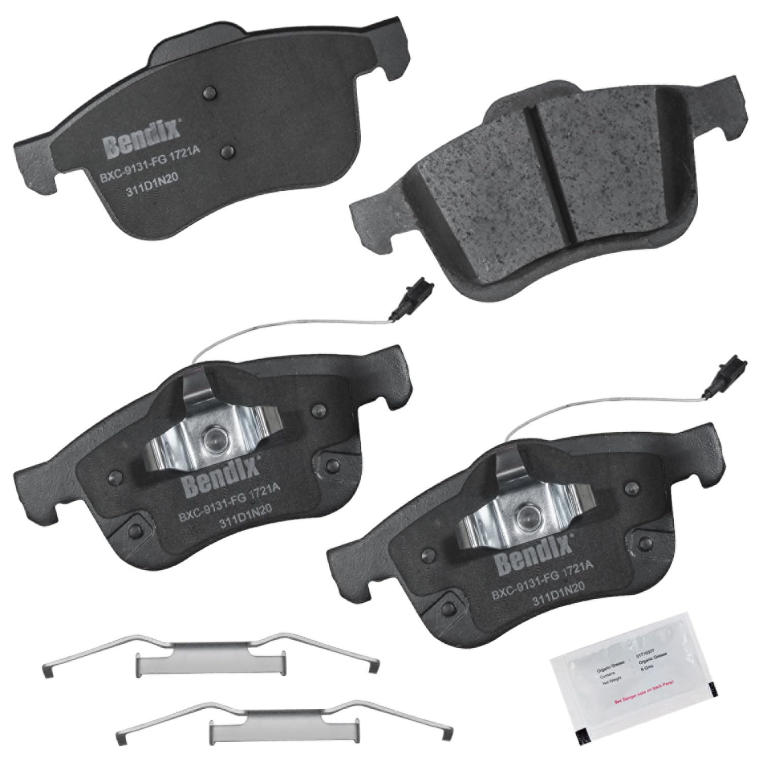 Bendix Priority1 Cfc1721A Ceramic Front Brake Pads For Ram Promaster City 2022-2015