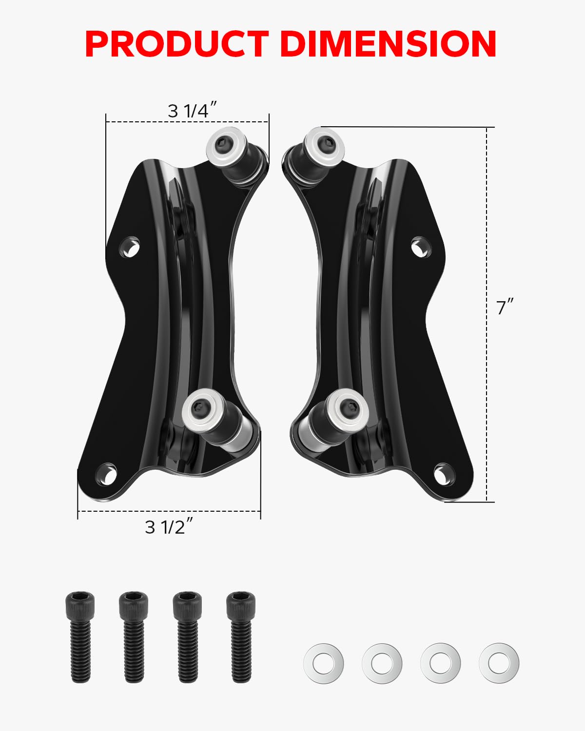 Amazicha Vivid Black 4 Point Docking Hardware Kit Compatible For Harley Davidson Touring Street Glide Electra Glide Road King Road Glide 2014 2015 2016 2017 2018 2019 2020 2021 2022 2023 2024