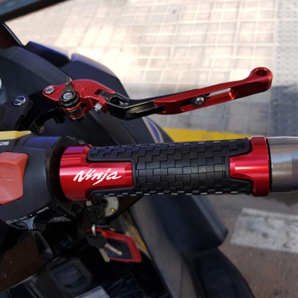 ZYAKOMO 7/8 22mm CNC Aluminum Motorcycle Handlebar Grips Compatible with 2025 Ninja 500 Ninja 650 Ninja 400 300 1000 2017-2024