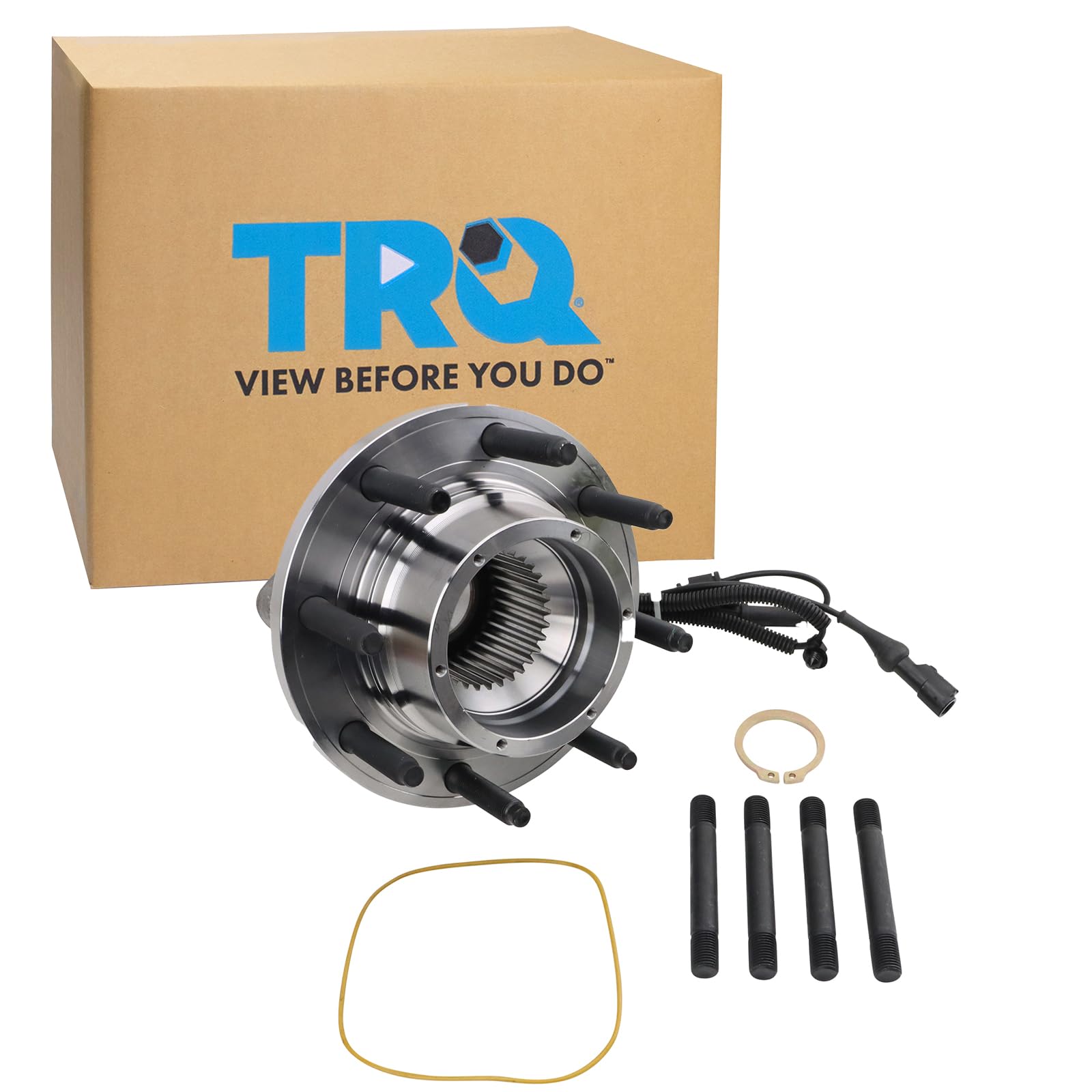 Trq Front Wheel Bearing & Hub Assembly 4Wd With Abs Sensor Compatible With 2005-2010 Ford F-250 Super Duty F-350 Super Duty 2010