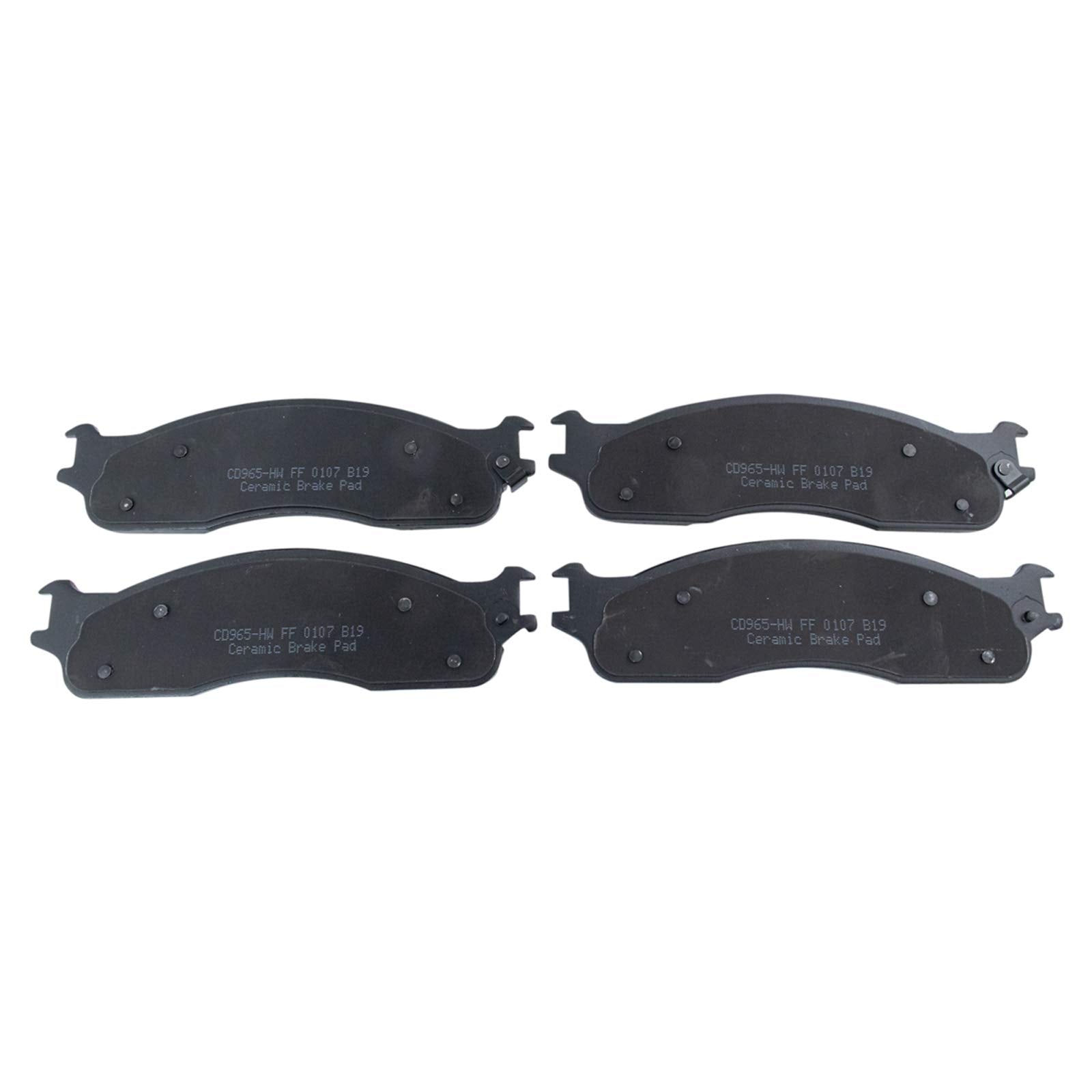 TRQ Front Brake Pads Ceramic Compatible with 2006-2008 Dodge Ram 1500, 2003-2008 Ram 2500, 3500
