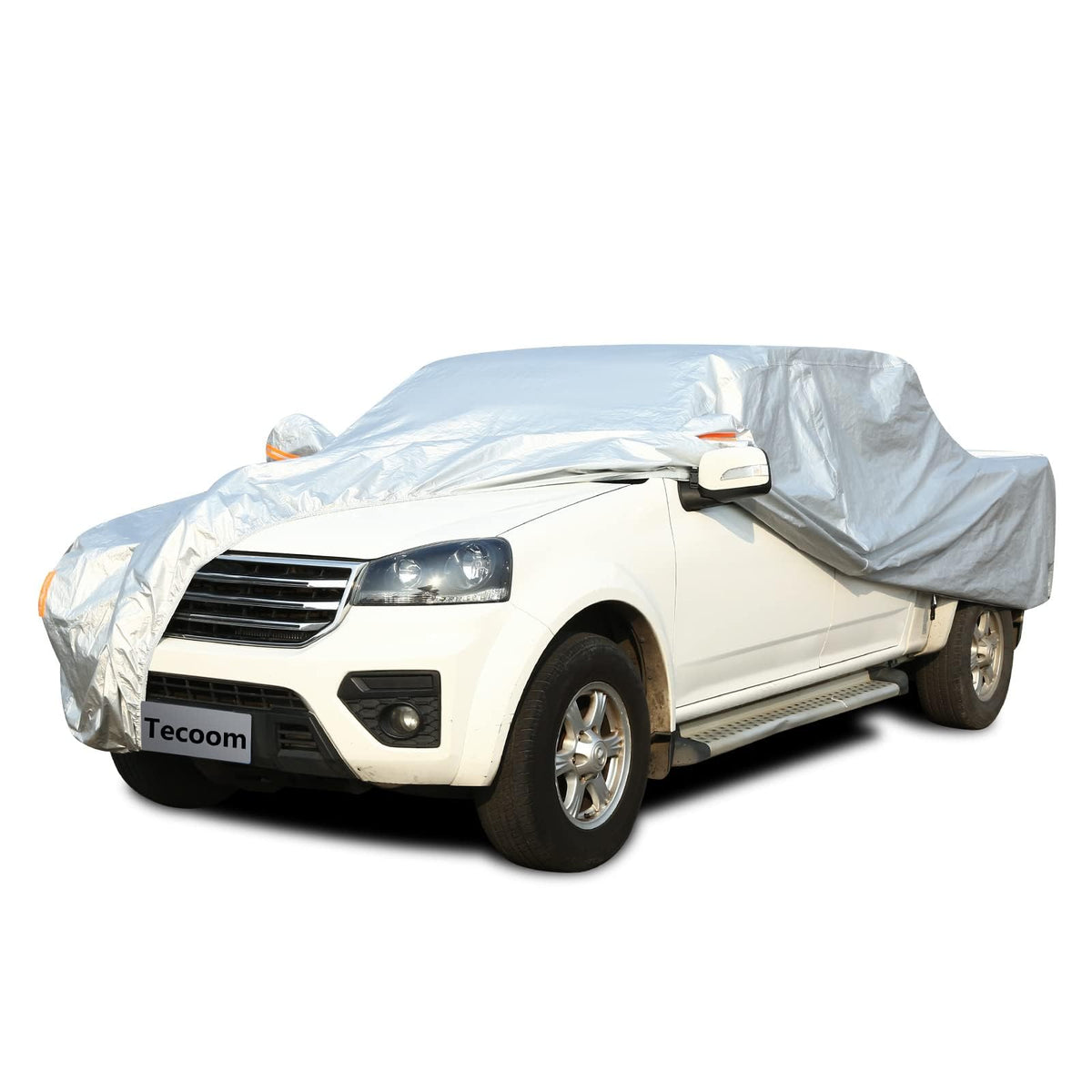 Tecoom Truck Cover Waterproof All Weather, Pickup Cover Cotton Fleece Lining With Zipper Door/Lock, Windproof Full Exterior Cove
