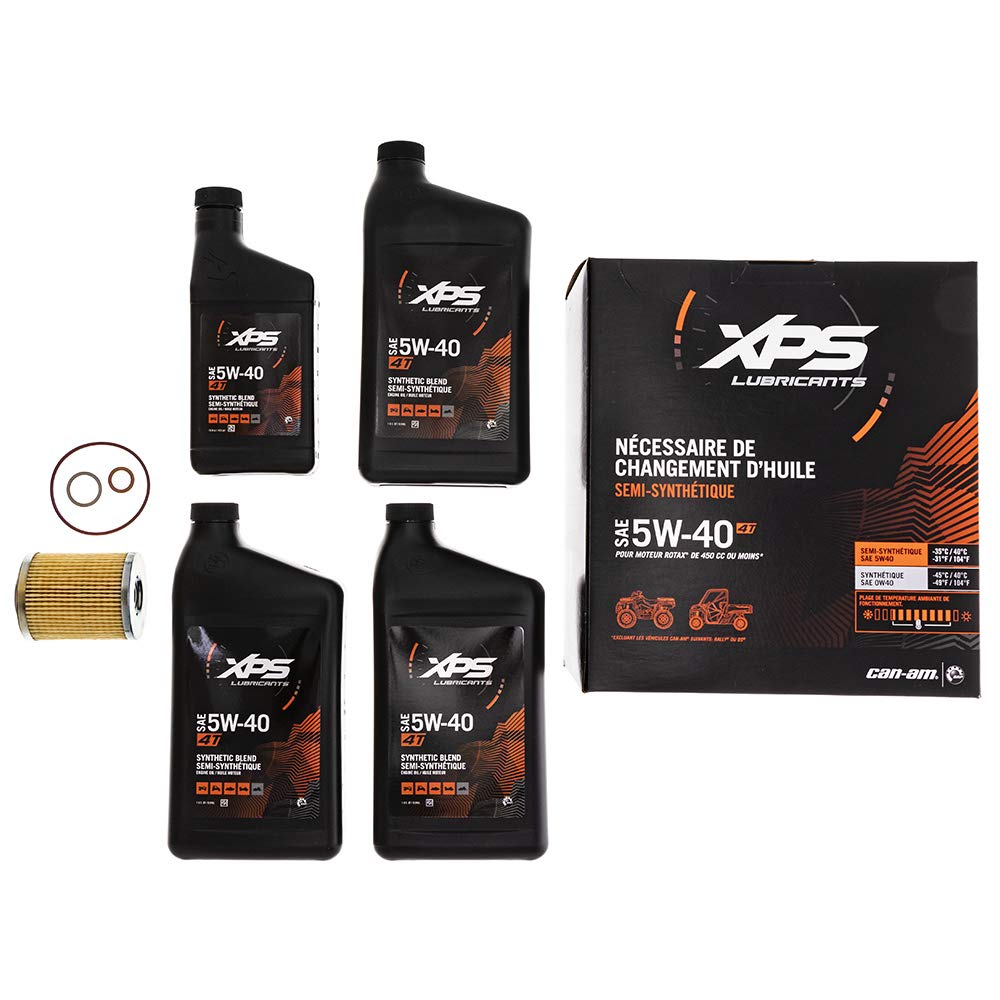 Can-Am Off-Road 4T 5W-40 Synthetic Blend Oil Change Kit For Rotax 450 Cc Or Less