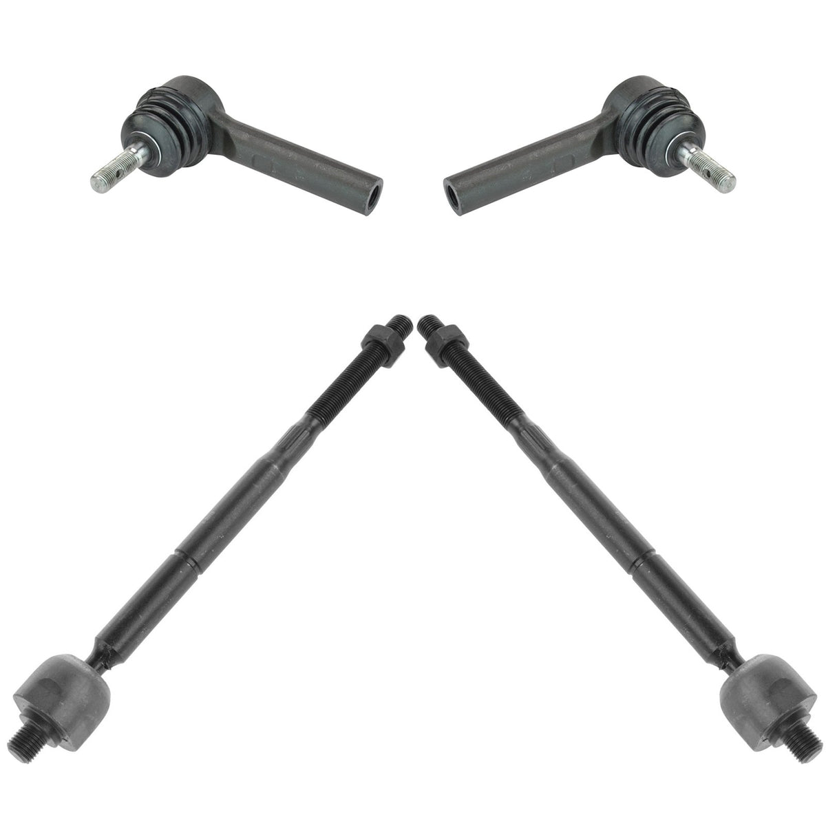 Trq Front Tie Rod Set Compatible With 2007-2012 Dodge Caliber 2007-2017 Jeep Compass Patriot