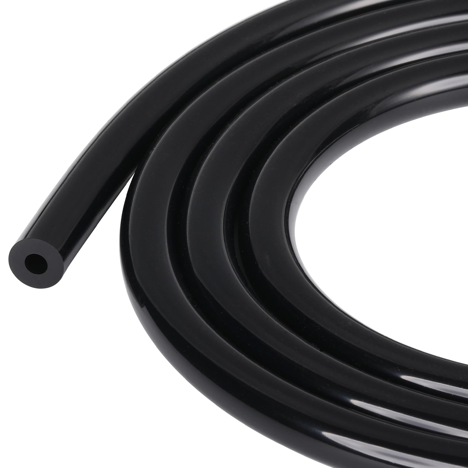 Podavelle 5/32'' 4mm ID Silicone Vacuum Hose Line Tubing 20FT Black 130 PSI Maximum Pressure