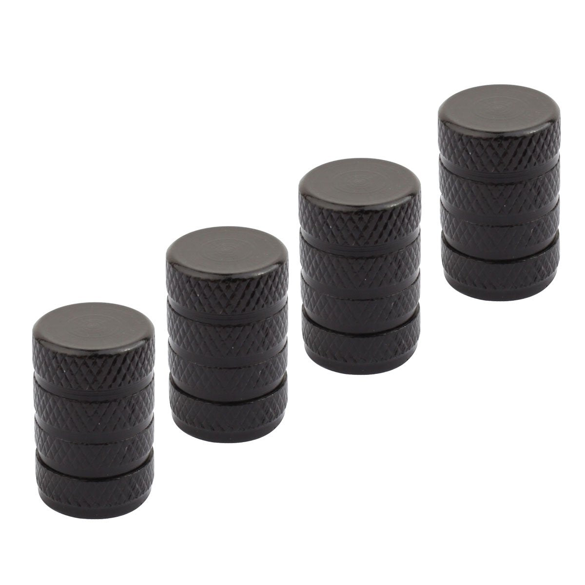 Tomall Black Round Style Tire Valve Stem Caps For Off-Road Suv Dust Cover