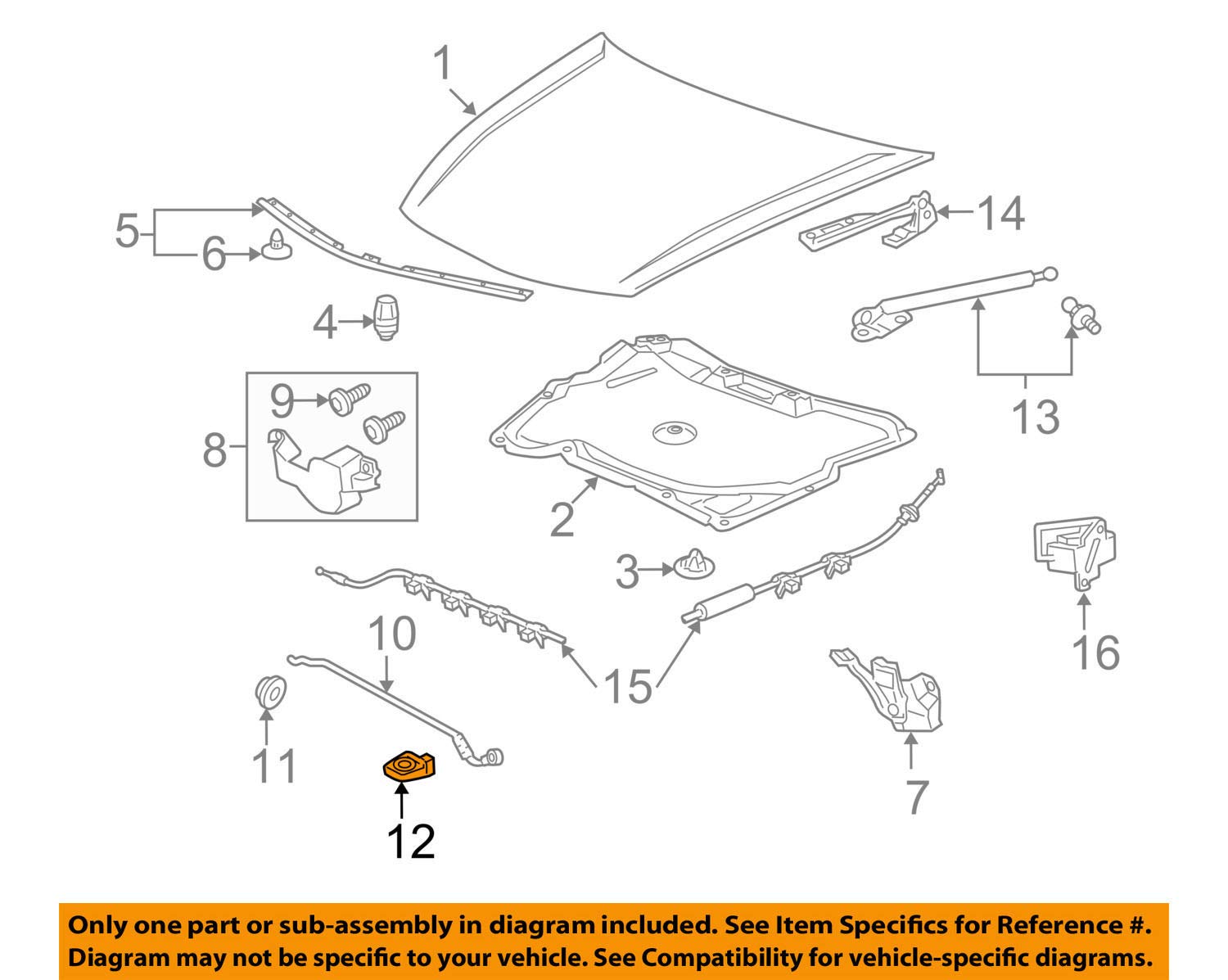 Honda Hood Prop Rod Holder - 91503-TA0-A01