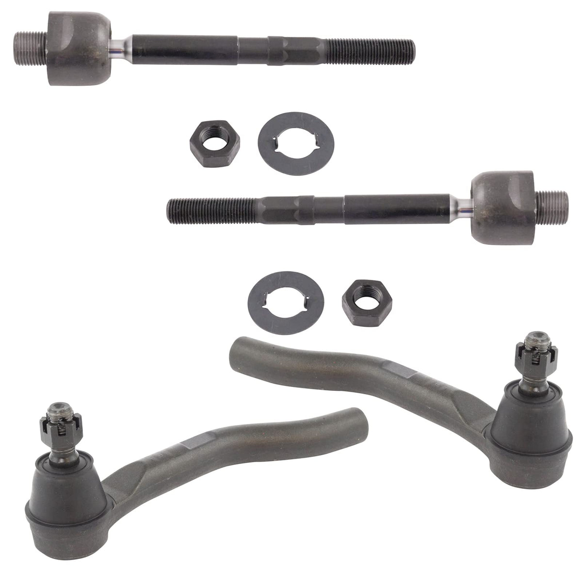 Trq Front Inner And Outer Tie Rod Set Compatible With 2015-2019 Acura Tlx 2013-2017 Honda Accord