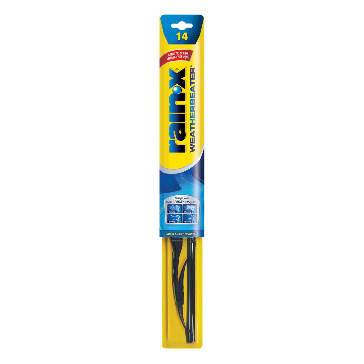 Rain-X Rx30214 Weatherbeater Wiper Blades, 14'' Windshield Wipers (Pack Of 1), Automotive Replacement Windshield Wiper Blades Th