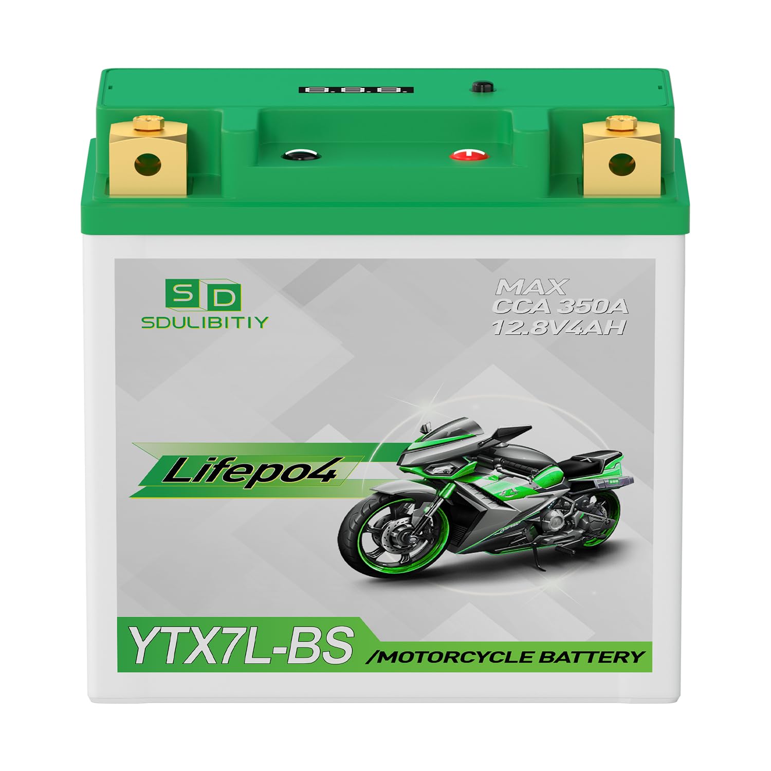 YTX7L-BS Motorcycle Battery Lithium LiFePO4 12V 4Ah 300A Powersports Battery Replaces YTX5L-BS YTZ7S-BS YTX4L-BS YTZ5S-BS for AT