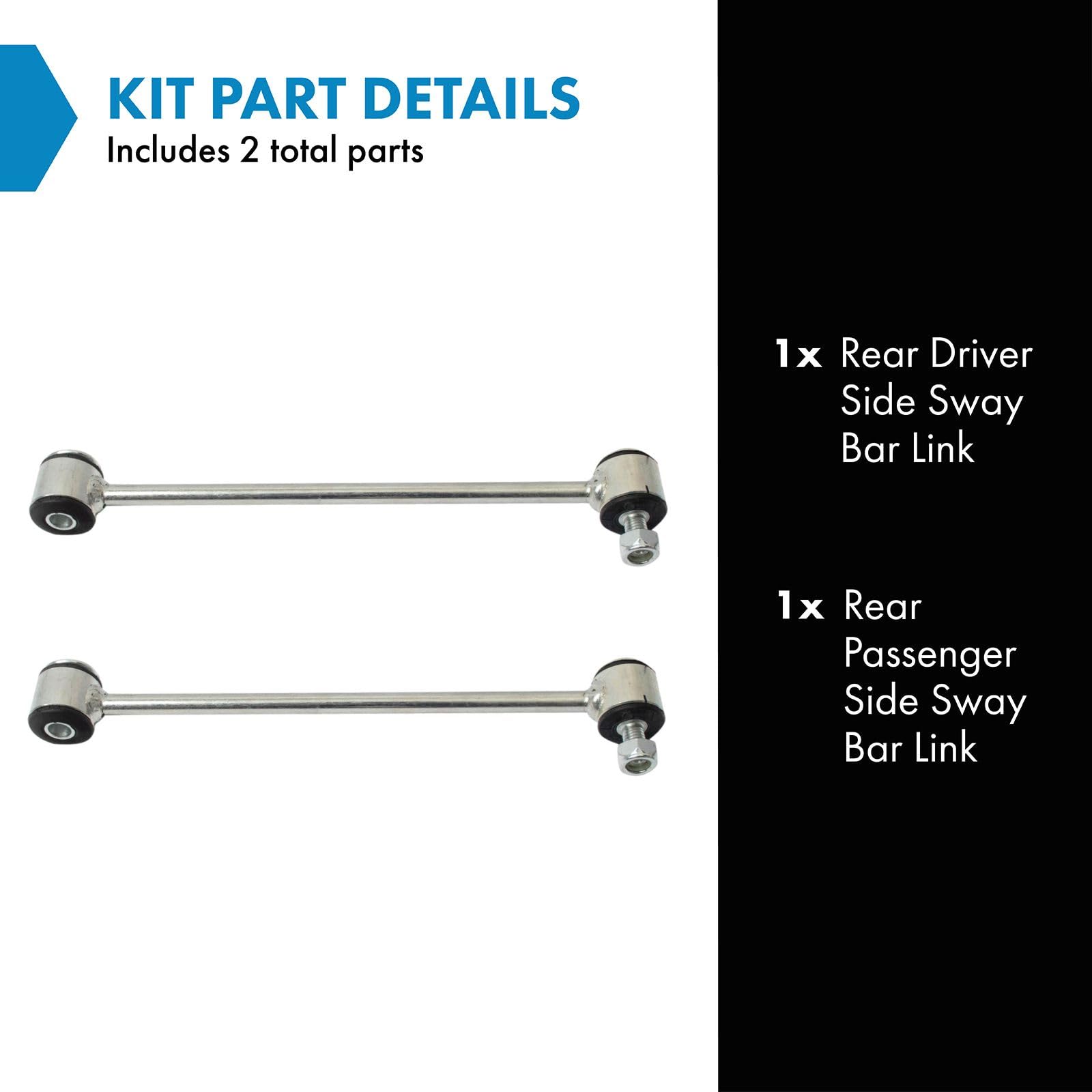 Trq Rear Sway Bar Link Set Compatible With 2002-2012 Mercedes-Benz