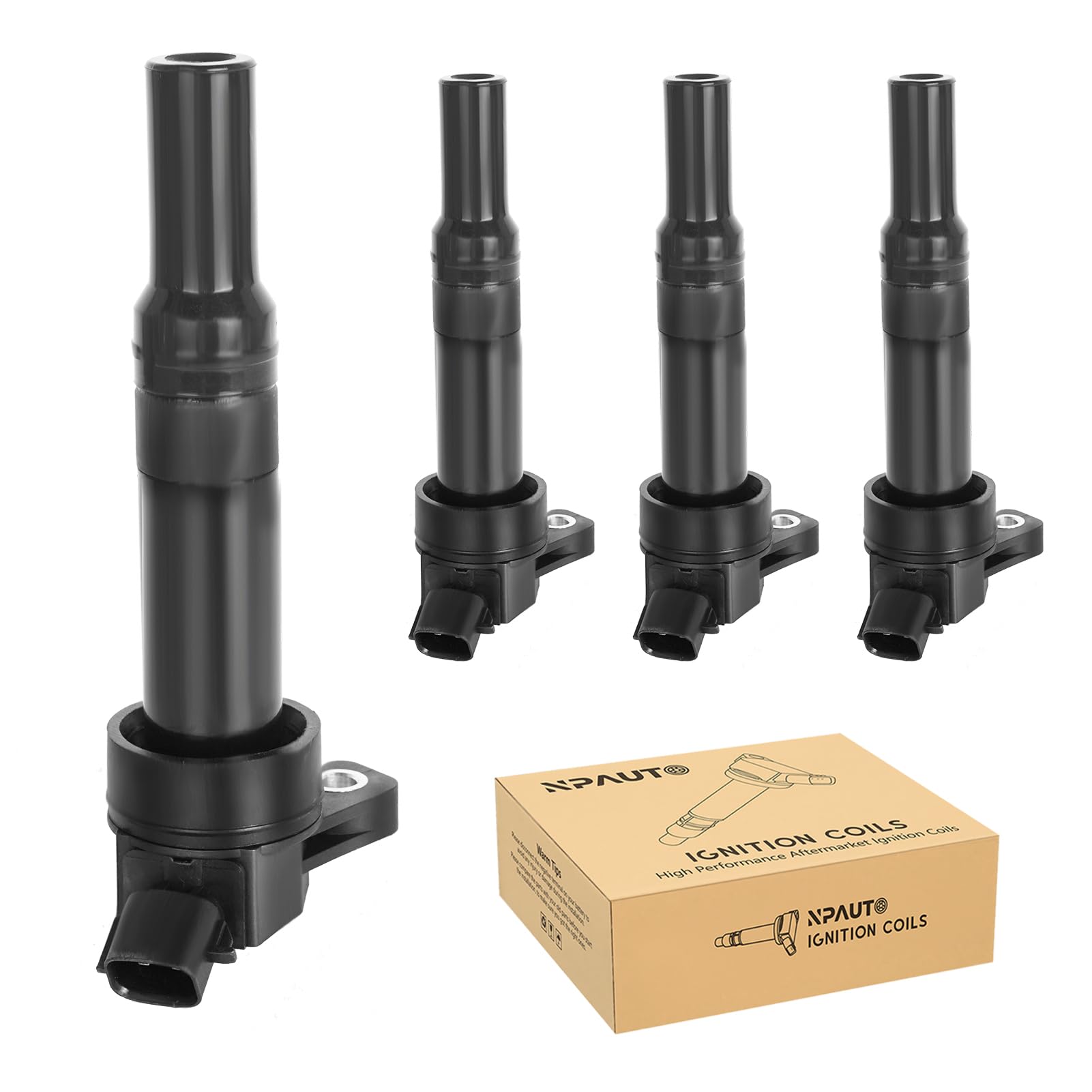 Npauto Ignition Coil Pack Compatible With L4 1.8 2.0 2011 2012 2013 2014 2015 2016 Hyundai Elantra, 2014-2016 Kia Forte, Kia Soul, 2014-2017 Elantra Tucson, Uf651 27300-2E000 5C1861, Set Of 4