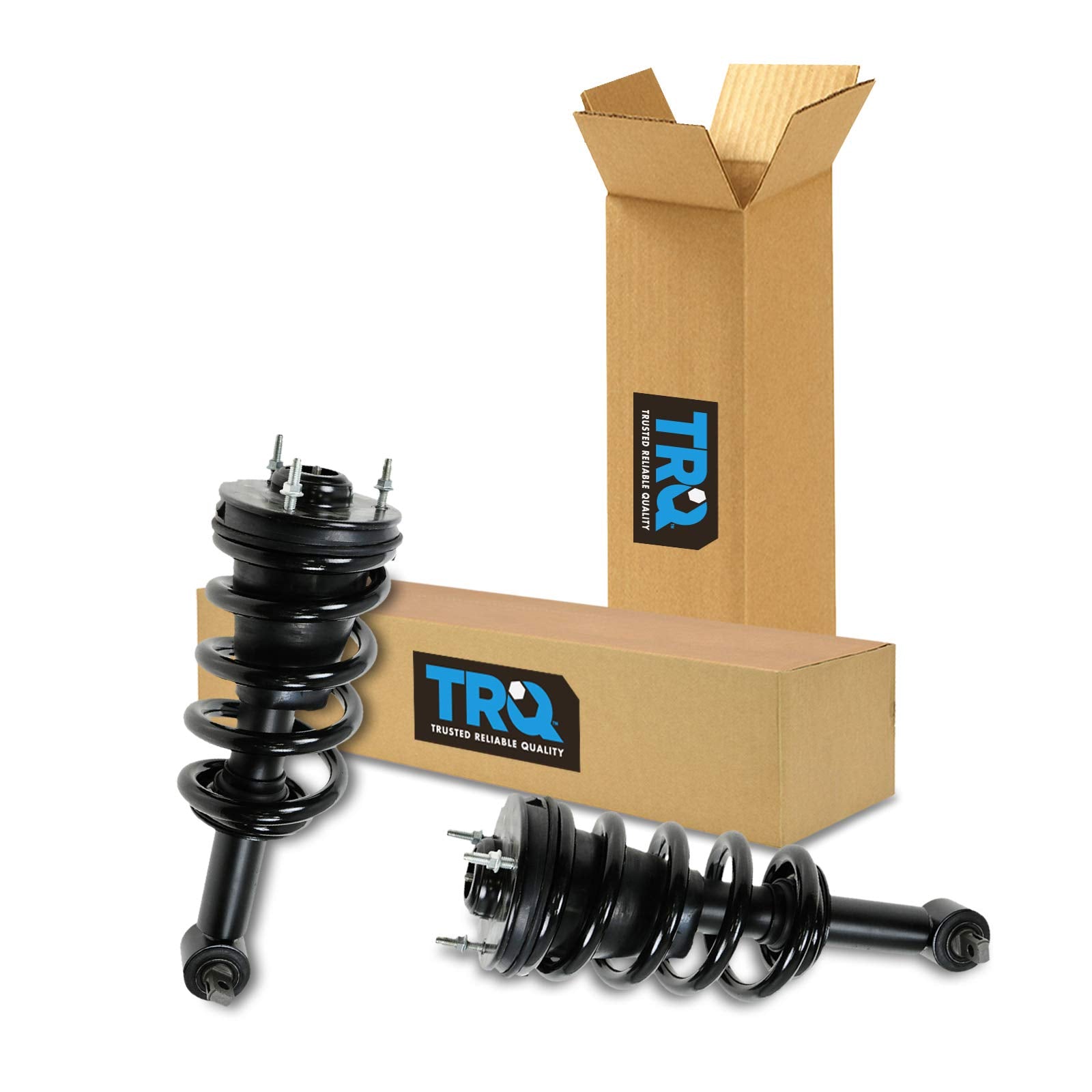 Trq Front Complete Strut & Shock Spring Assembly Pair 2 Piece Set Compatible With 07-13 Chevrolet Silverado 1500 07-13 Gmc Sierr