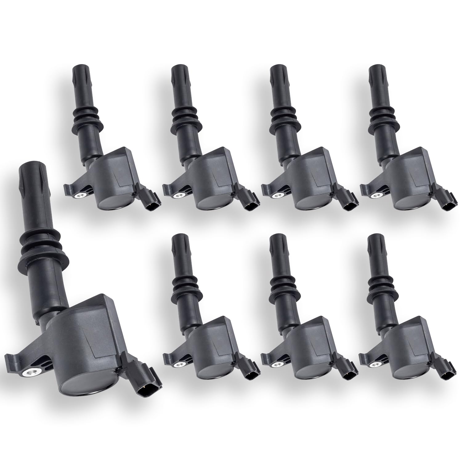 ENA Set of 8 Straight Boot Ignition Coil Pack Compatible with Ford Lincoln Expedition Explorer F-150 Super Duty Mustang Mountain