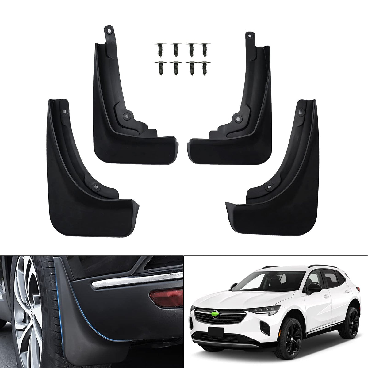 Autorder Mud Flpas Splash Guards For Buick Envision 2021 2022 2023 Accessories Mudflap Fender Flares Front And Rear Mud Guard Set 4Pcs
