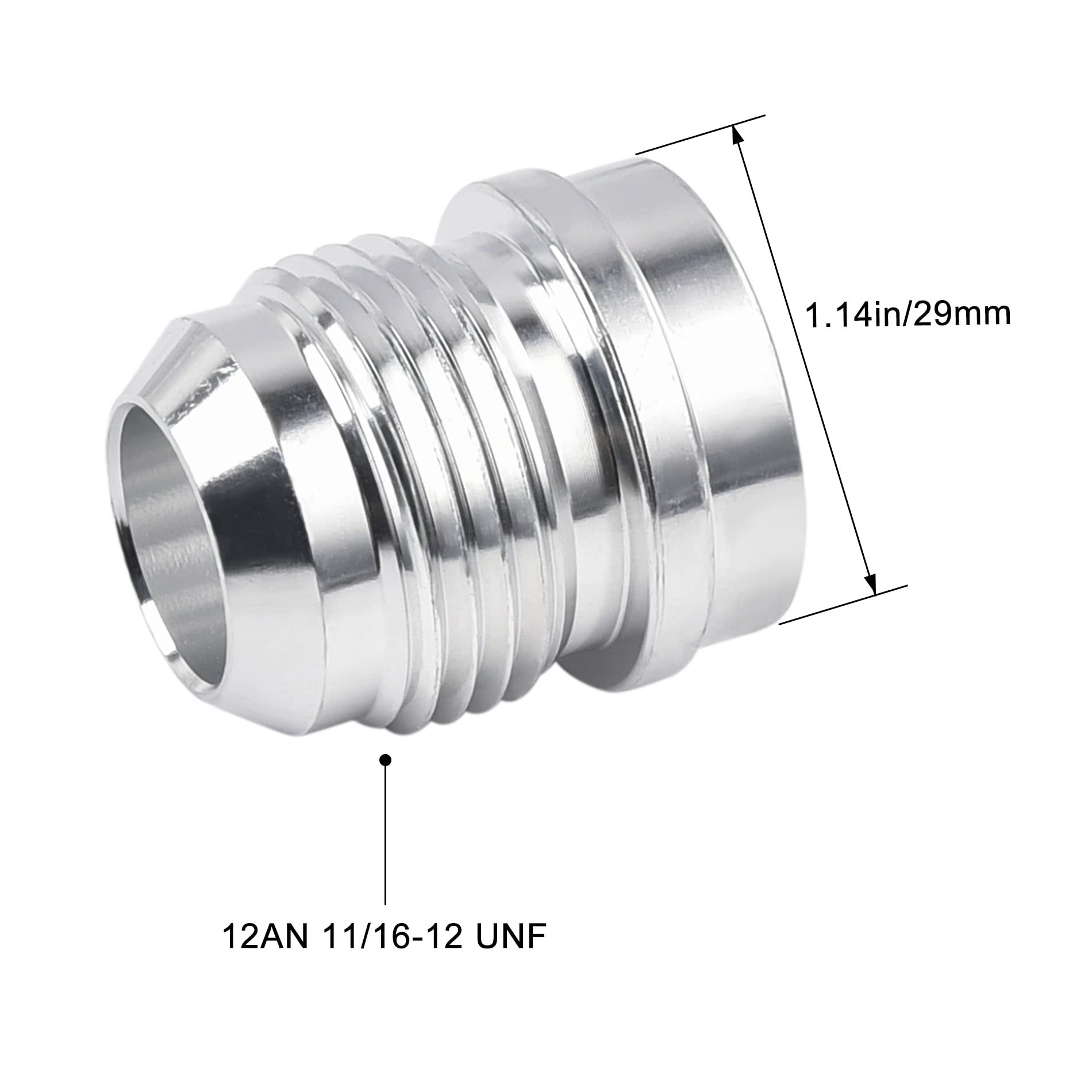 EVIL ENERGY 12AN Male Weld on Bung Fitting Aluminum 4PCS